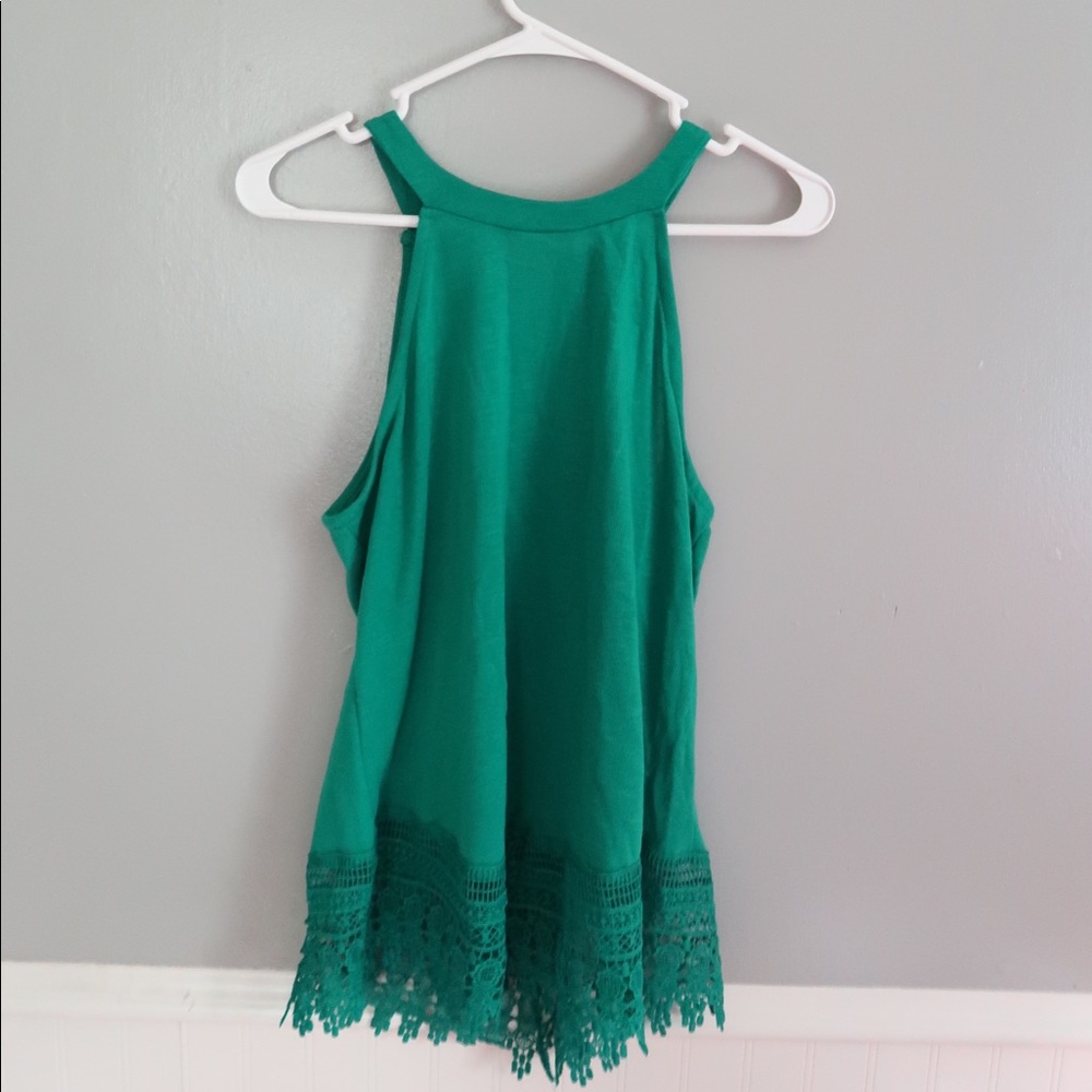 Maurices green laced top